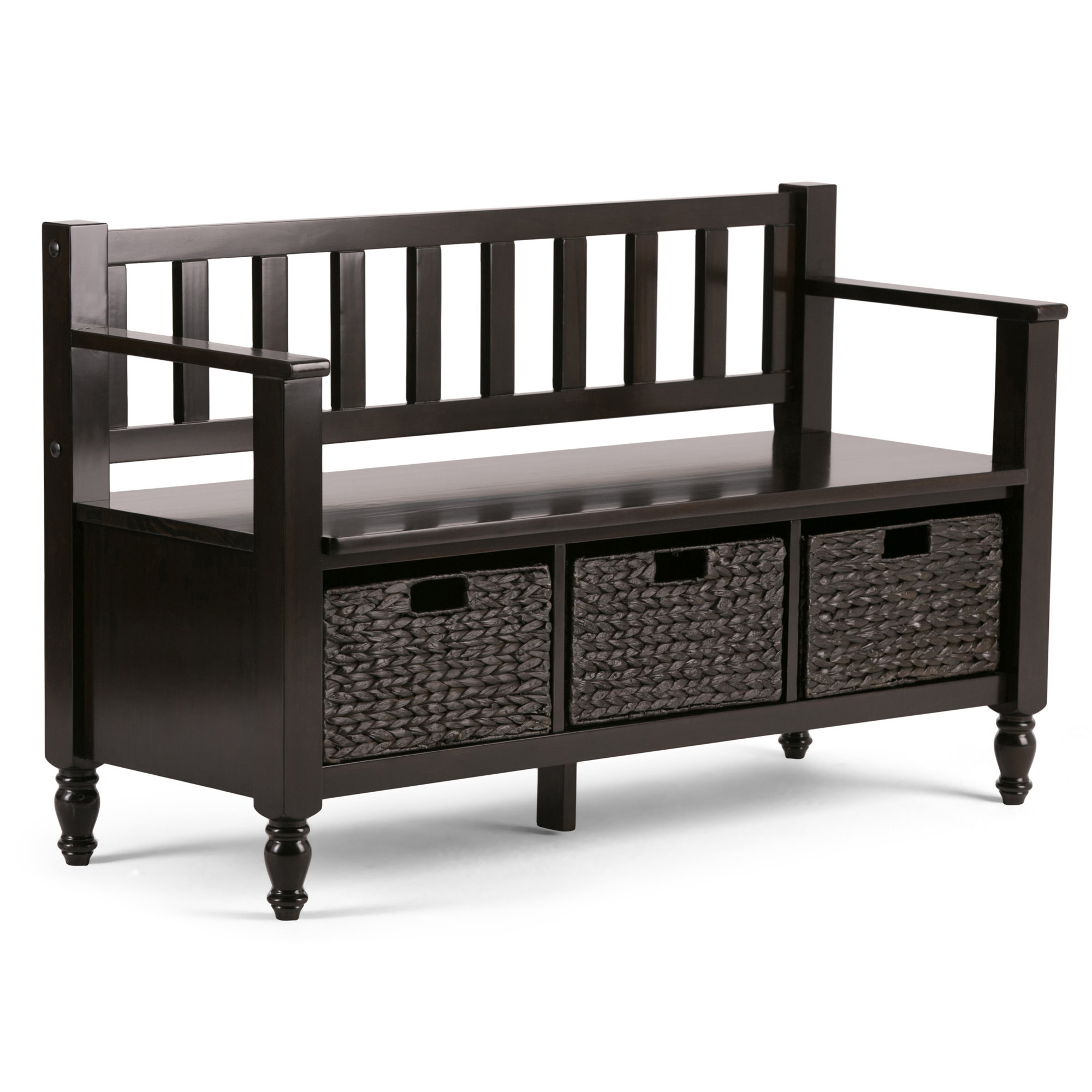 Simpli Home Wood Storage Entryway Bench & Reviews Wayfair